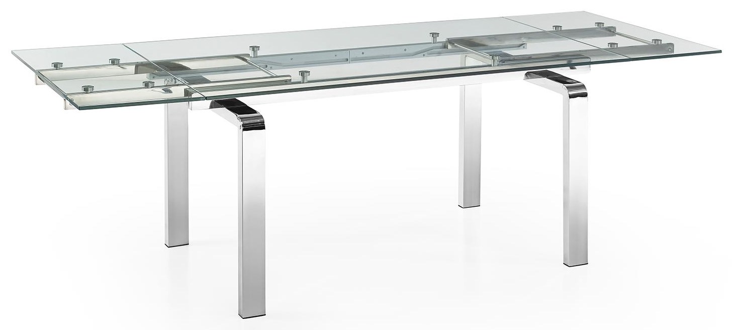 Casabianca Dining Tables BSD2048SS Glass Extension Table with